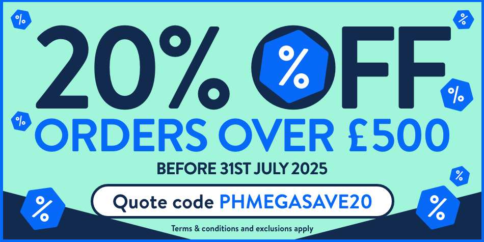 20% off orders over £500