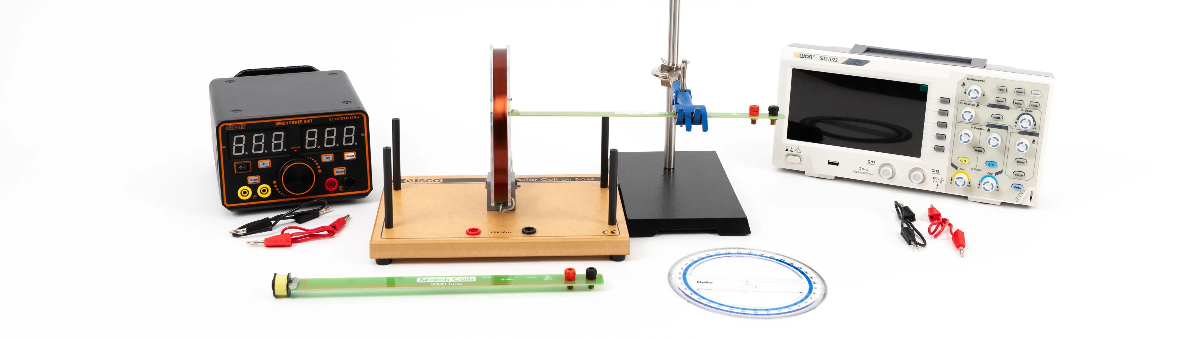 Physics 11 Investigate the effect on Magnetic Flux Linkage by varying the Angle using a Search Coil and Oscilloscope.jpg
